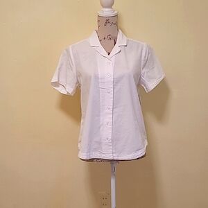 Vintage schoolgirl crisp camp shirt